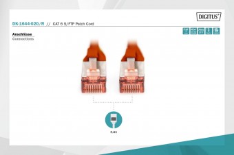 Digitus CAT 6 S-FTP patch cord, Cu, LSZH