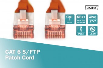 Digitus CAT 6 S-FTP patch cord, Cu, LSZH