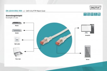 Digitus CAT 6 S-FTP patch cord, Cu, LSZH