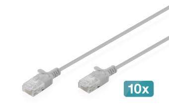 Digitus CAT6 U-UTP Patch Cable 1,5m Grey (10 Pack)