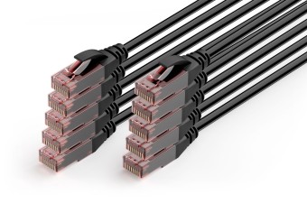 Digitus CAT6 U-UTP Patch Cable 1m Black (10 Pack)
