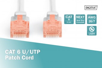 Digitus CAT 6 U-UTP patch cord, Cu, LSZH
