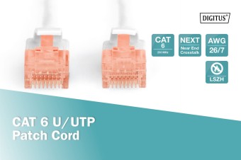 Digitus CAT 6 U-UTP patch cord, Cu, LSZH