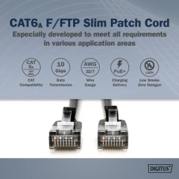 Digitus CAT6A F-FTP Patch Cable 1,5m Black