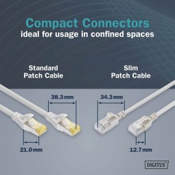 Digitus CAT6A F-FTP Patch Cable 1m Grey