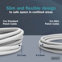 Digitus CAT6A F-FTP Patch Cable 1m Grey