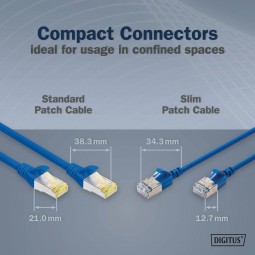 Digitus CAT6A F-FTP Patch Cable 3m Blue