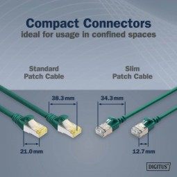 Digitus CAT6A F-FTP Patch Cable 3m Green