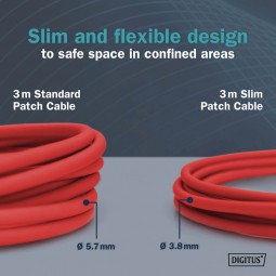 Digitus CAT6A F-FTP Patch Cable 5m Red