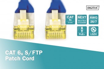 Digitus CAT 6A S-FTP patch cord, Cu, LSZH