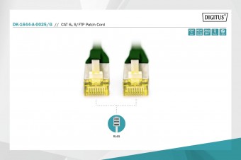 Digitus CAT 6A S-FTP patch cord, Cu, LSZH