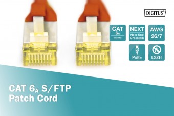 Digitus CAT 6A S-FTP patch cord, Cu, LSZH