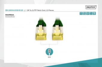 Digitus CAT6A S-FTP Patch Cable 1m Green (10db)