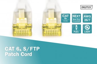Digitus CAT 6A S-FTP patch cord, Cu, LSZH