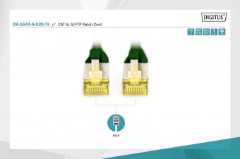 Digitus CAT 6A S-FTP patch cord, Cu, LSZH