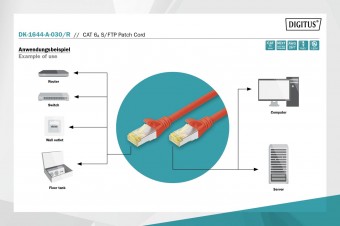 Digitus CAT 6A S-FTP patch cord, Cu, LSZH