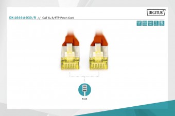 Digitus CAT 6A S-FTP patch cord, Cu, LSZH