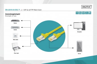 Digitus CAT 6A S-FTP patch cord, Cu, LSZH