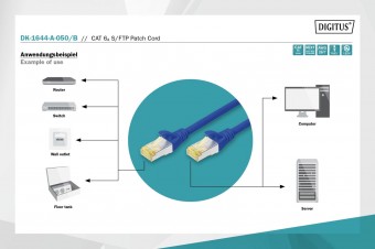 Digitus CAT 6A S-FTP patch cord, Cu, LSZH