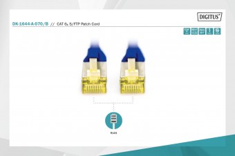 Digitus CAT 6A S-FTP patch cord, Cu, LSZH