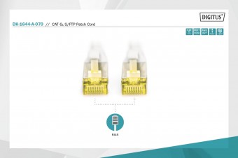 Digitus CAT 6A S-FTP patch cord, Cu, LSZH