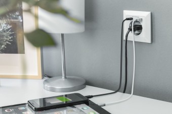 Digitus Wall Outlet 1x Safety Outlet,1x USB,1x Type C