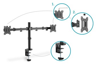 Digitus DA-90400 Dual monitor mount 15