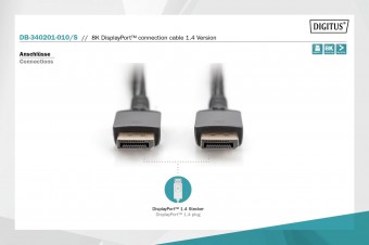 Digitus DB-340201-010-S 8K DisplayPort Connection Cable Version 1.4