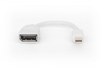 Digitus DisplayPort adapter cable mini DP - DP 0,15m White