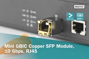 Digitus SFP+ 10G Copper Transceiver, up to 100m