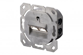 Digitus CAT 6A Class EA network outlet,shielded,2xRJ45,LSA