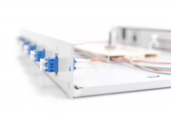 Digitus FO splice box, 1U, equipped, 6x LC DX, OS2
