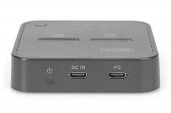 Digitus Dual M.2 NVMe SSD Docking Station with Offline Clone Function USB-C Black