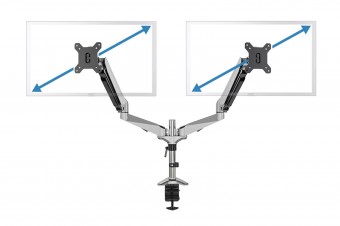 Digitus Dual Monitor Gas Spring Mount, 15-27