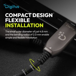 Digitus HDMI AOC Hybrid Fiber Optic Cable UHD 8K 40m Black