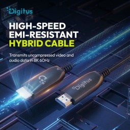 Digitus HDMI AOC Hybrid Fiber Optic Cable UHD 8K 60m Black