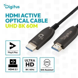 Digitus HDMI AOC Hybrid Fiber Optic Cable UHD 8K 60m Black