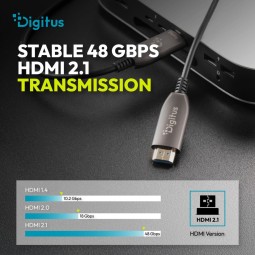 Digitus HDMI AOC Hybrid Fiber Optic Cable UHD 8K 80m Black