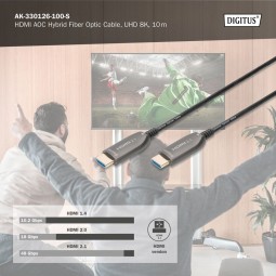 Digitus HDMI Ultra High Speed connection cable Type-A 10m Black