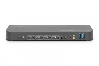 Digitus KVM Switch, 4-Port, 4K60Hz, 4x DP in, 1x DP/HDMI out