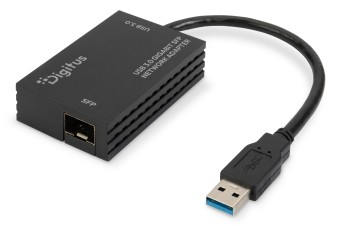 Digitus USB 3.0 Gigabit SFP network adapter Black