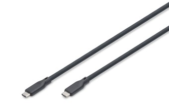 Digitus USB Silicone connection USB-C - USB-C cable 1,5m Black