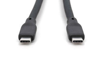 Digitus USB Silicone connection USB-C - USB-C cable 1m Black