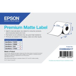 Epson S045417 Premium Matt címkeszalag 101mm x 46mm 24pcs/box