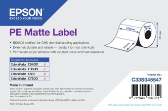 Epson S045547 Matt címkeszalag 102mm x 51mm 535pcs
