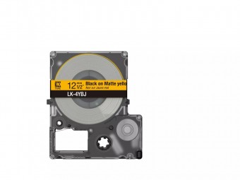 Epson LK-4YBJ címkeszalag (12mm) Black on Matte Yellow - 8m