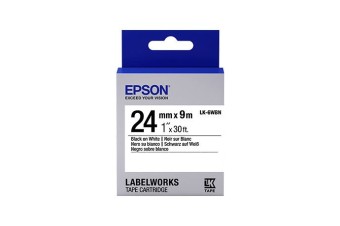 Epson LK-6WBN címkeszalag (24mm) Black on White - 9m