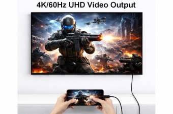 EQuip 2 in 1 USB-C to C + HDMI Cable 4K/60Hz 2m Black