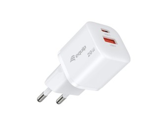 EQuip 2-Port 20W GaN USB PD Charger White