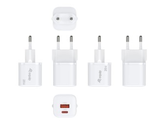 EQuip 2-Port 20W GaN USB PD Charger White